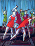 Red And Green Dancing Girls