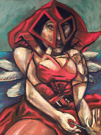 Angel in a Red Dress - price - contact the artists - ric@schmitt-hall-studios.com for list